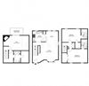 Two Bedroom Two and half Bath 1500 Square Feet